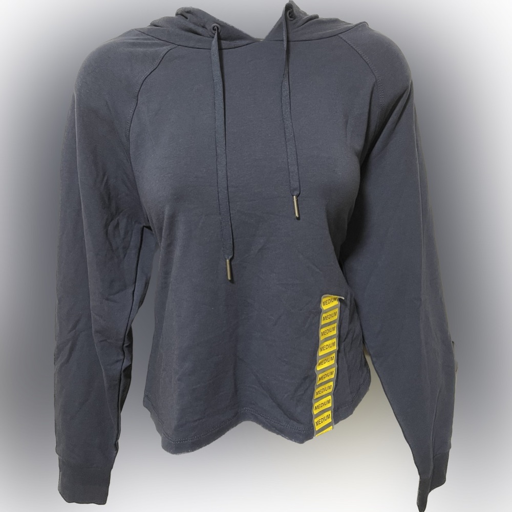 Blue French terry hoodie